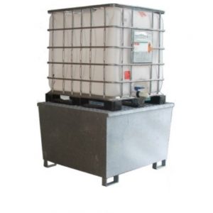 Collecte - Traitement de déchets Bac de rétention conique cubitainer stockage gerbeur